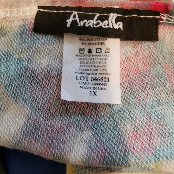 Watercolor twisted front multi colored cropped blouse - Picture 4 of 4